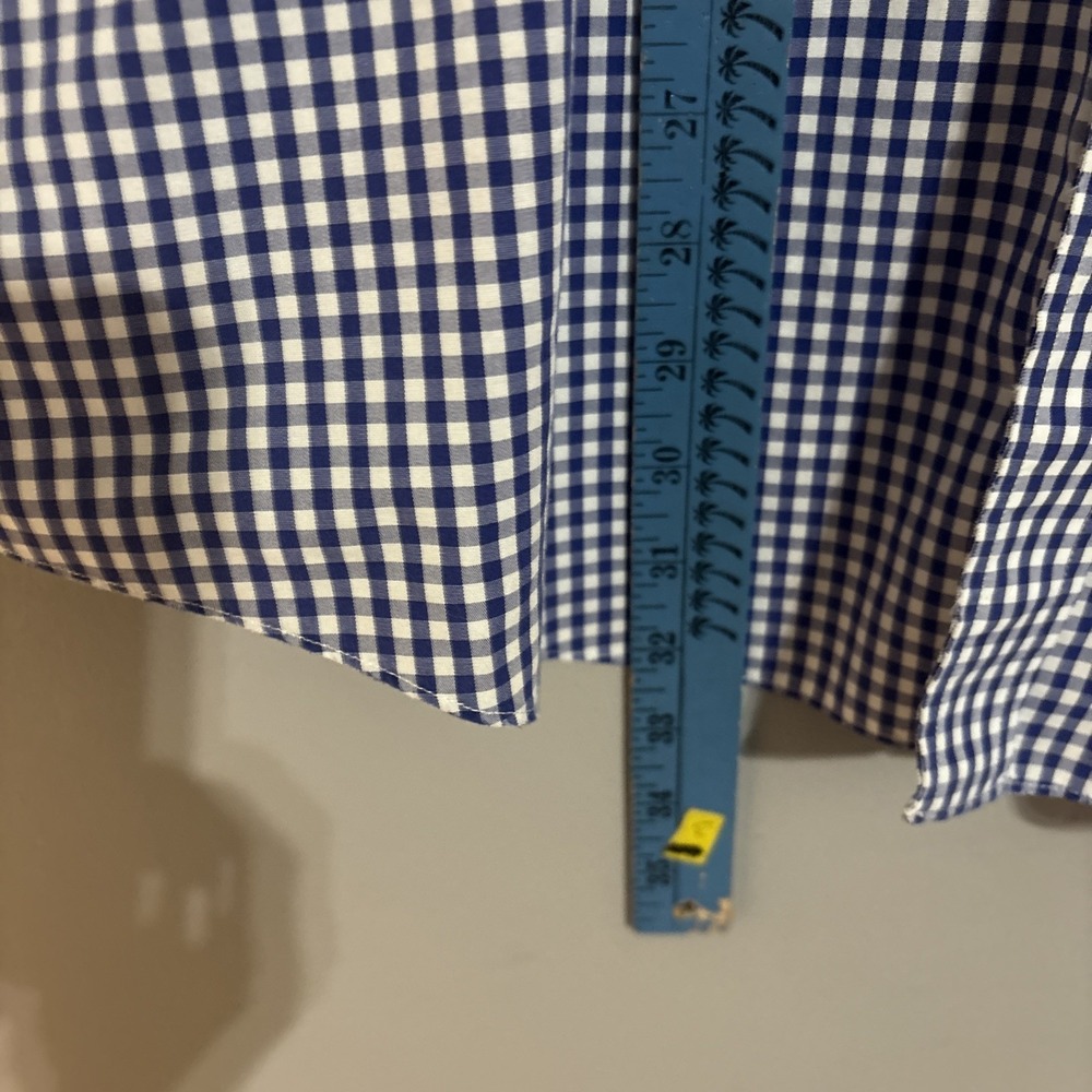 Mens Brooks Brothers Shirt Blue Gingham Plaid Check 346 Cotton XL Button Down - Picture 7 of 9